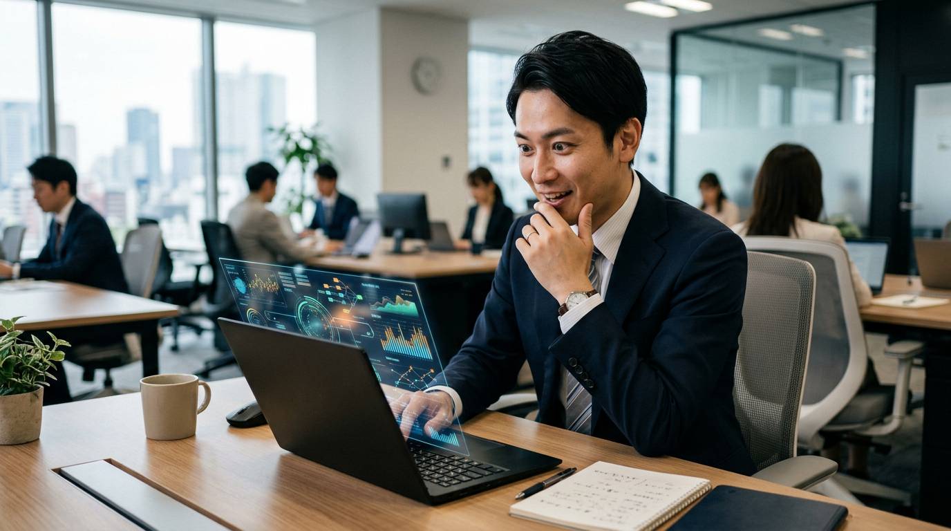 業務の中でAIツールを活用し始めた日本人ビジネスパーソン