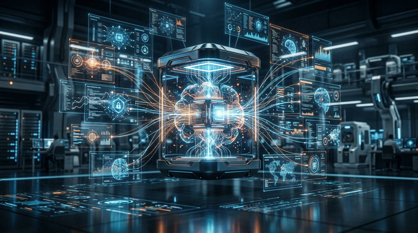 複数タスクを自律的に処理するAIエージェントのイメージ